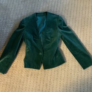 VTG velvet jacket/ blazer emerald green